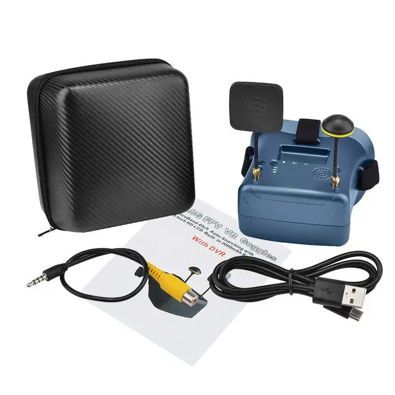 LS-800D FPV Glasses 5.8G 40CH 5inch 4.3inch HD DVR Video Headset Kit for RC Racing Drone Quadcopter Multi-copter Transmission