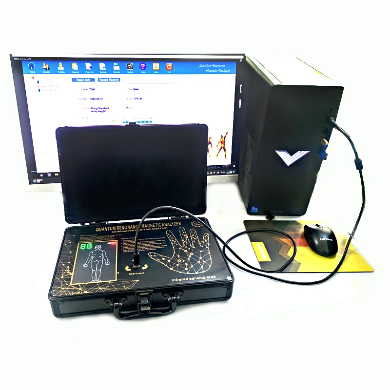 Clinical analytical instruments update resonance quantum magnetic health analyzer in Spanish language