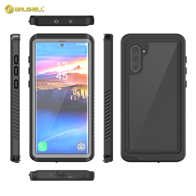 For Samsung note 10 plus shockproof case cover with built in screen protector waterproof carrying cases