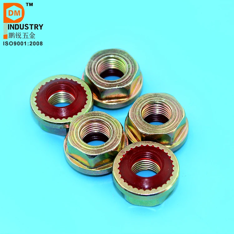 Уплотнительная фиксирующая гайка желтая оцинкованная углеродистая сталь M12 уплотнительная