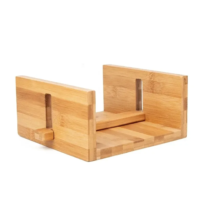 Natural Bamboo Tissue Napkin Holder Table Organizer Storage Tissue Box