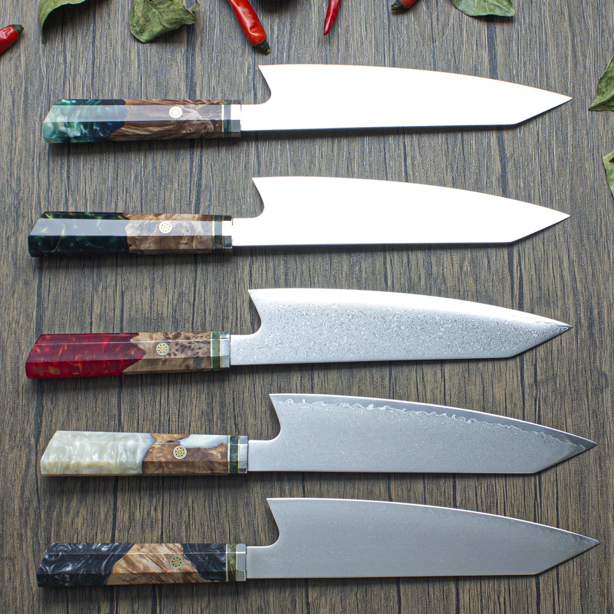 Guarantee Kitchen Damascus Steel Knife 8inch Damascus VG10 Kiritsuke Knife With Gift Box