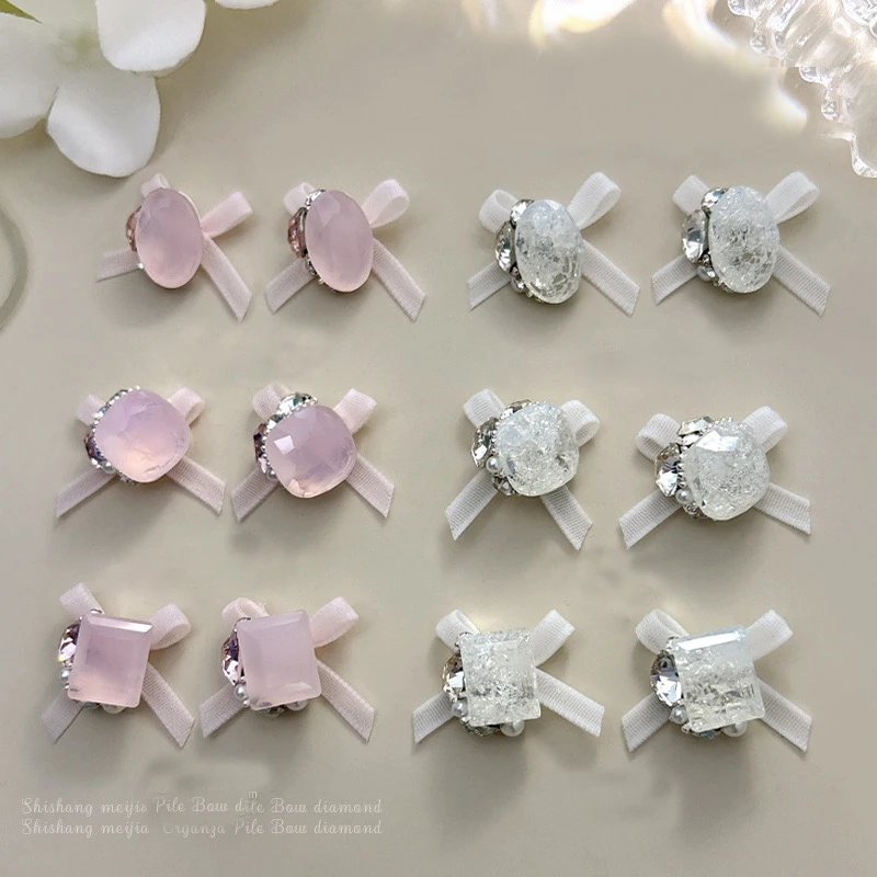 Кружевная лента YOYAA розовый опал хрустальный камень милая девушка маникюр дизайн льда сахар 3D прелести для ногтей