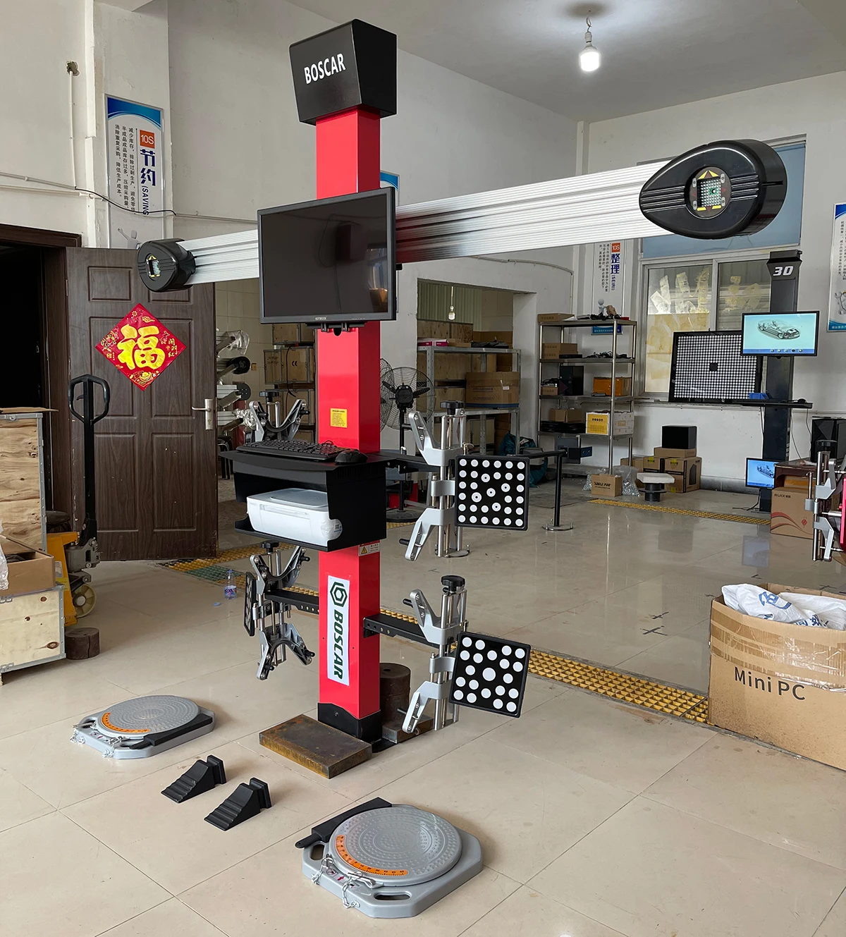 Cheap factory four wheel alignment device with HP Printer High precision Sony camera positioning calibration Tire aligner