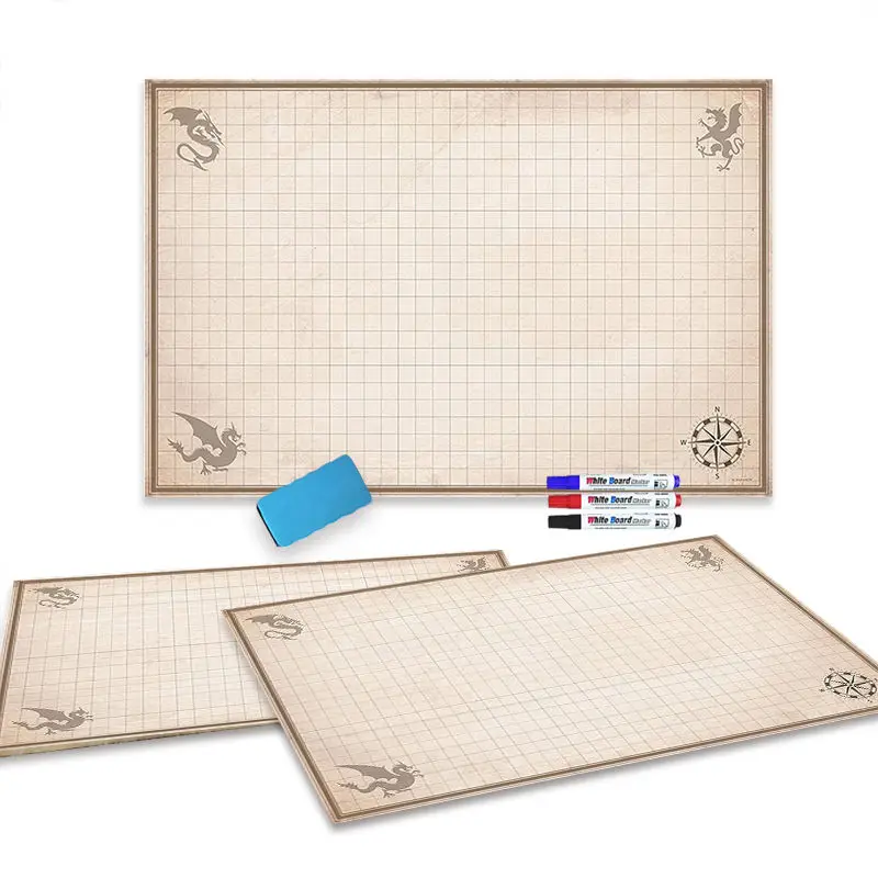 2023 Custom Hign Quality Play Role Dry Erase Grid Game Mat War or Battle Mat Printing