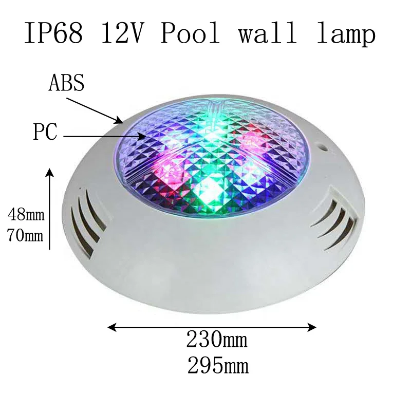 Ultrathin IP68 Wall Mounted 12V 36W Underwater Lamp led swimming pool lighting