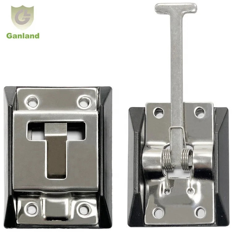 GL- 16511S  T-Bar Stainless Steel Door Retainer Hook & Spring Catch Plate