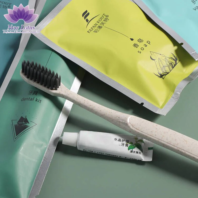 Disposable Hotel Amenities Dental Kit Hotel Toothbrush With Toothpaste for Hotels