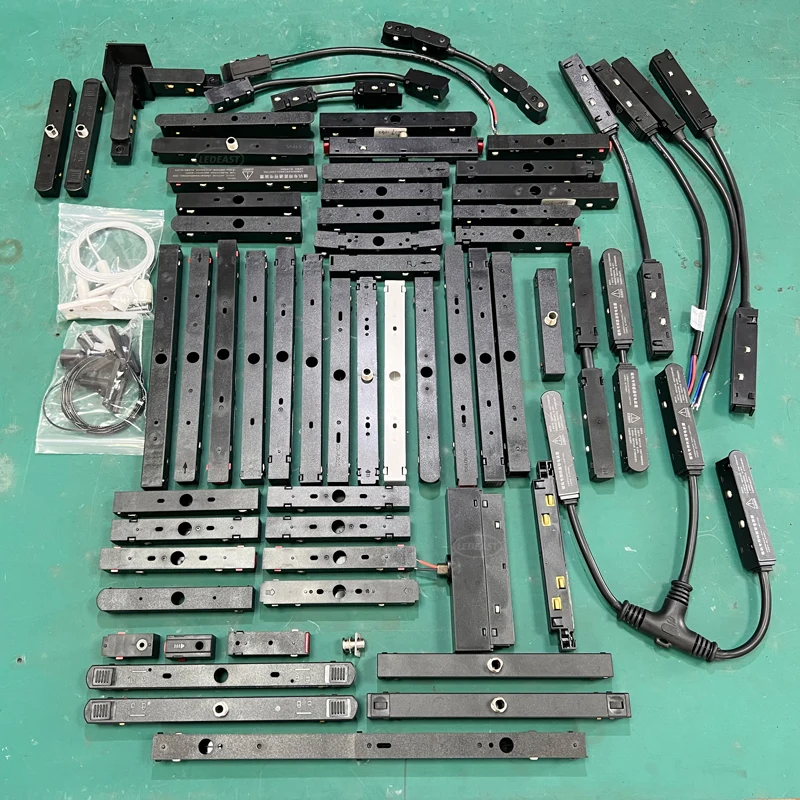 LEDEAST CX-B02 Magnet Track Rail Adaptor 48V Low Voltage Magnetic Track Light Adapter Connector