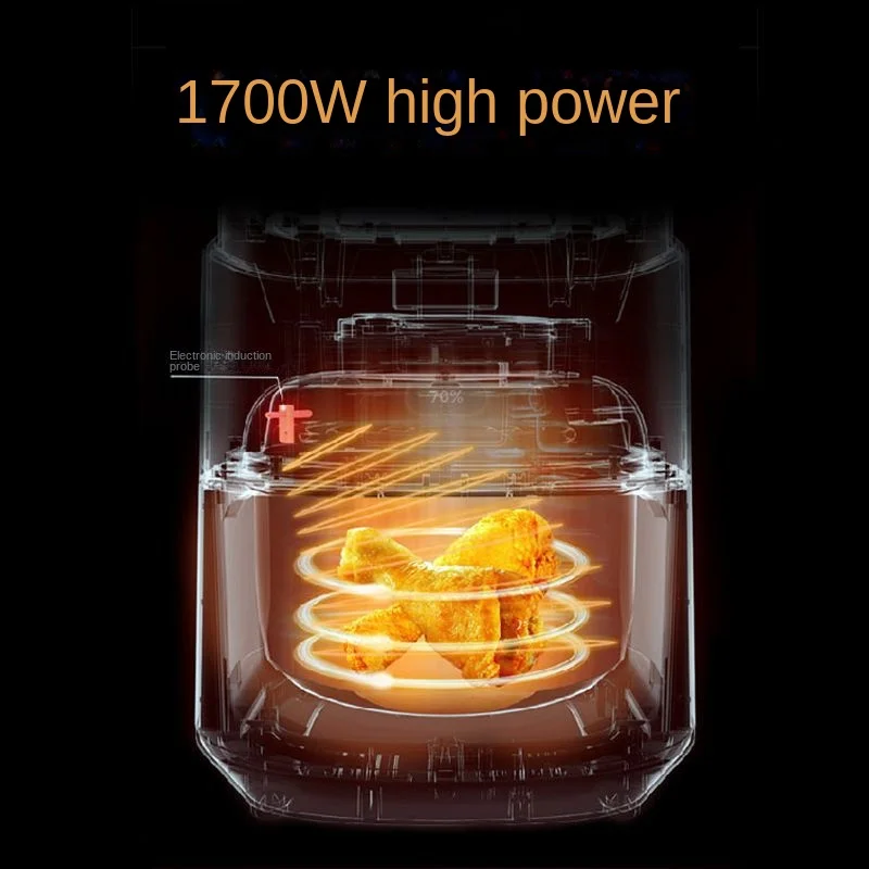 8L stainless steel air fryer without oil digital mechanical control with viewing window Oil Free Cooker Air Fryer