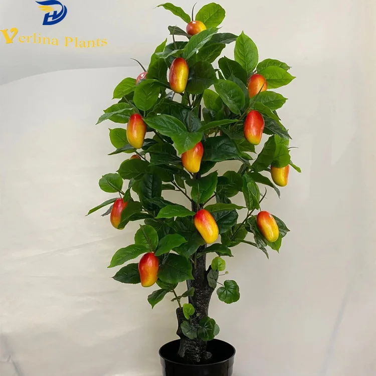 Small potted Fruit decoration plants wholesale artificial Mango bonsai tree