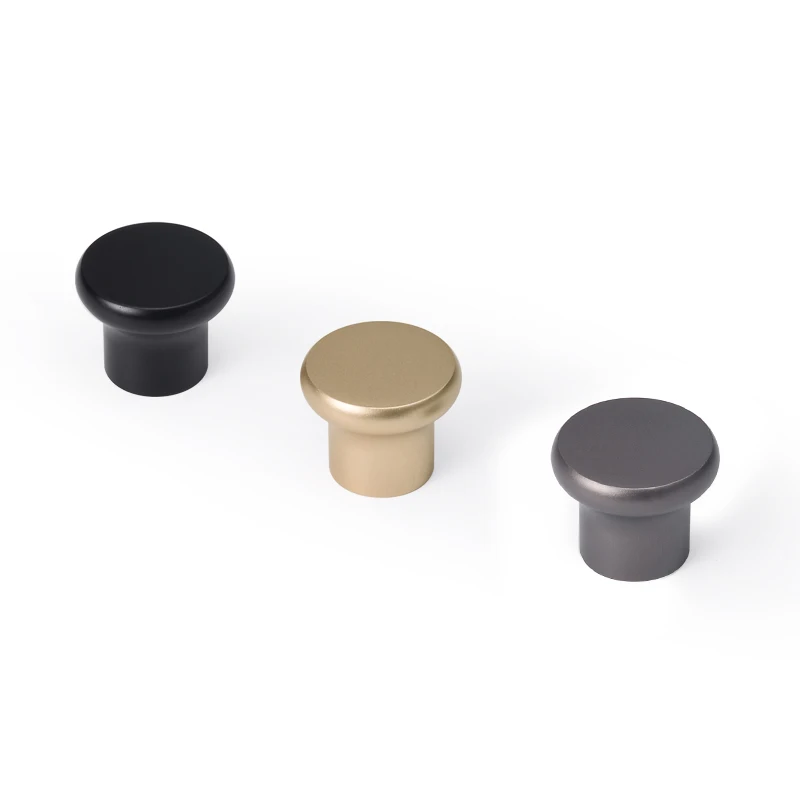 Modern Black Aluminum Kitchen Cabinet Cupboard Wardrobe Drawer Furniture Hardware Pull Handles Accessories And Knobs