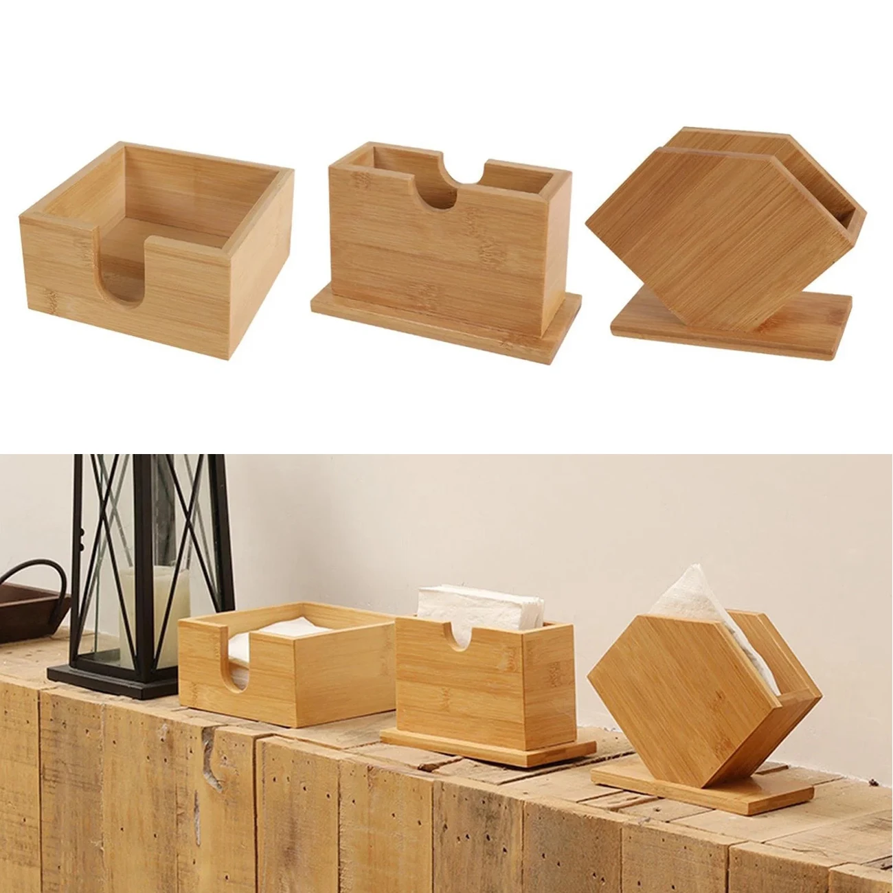 bamboo paper tissue container creative home tissue napkin holder for table new design