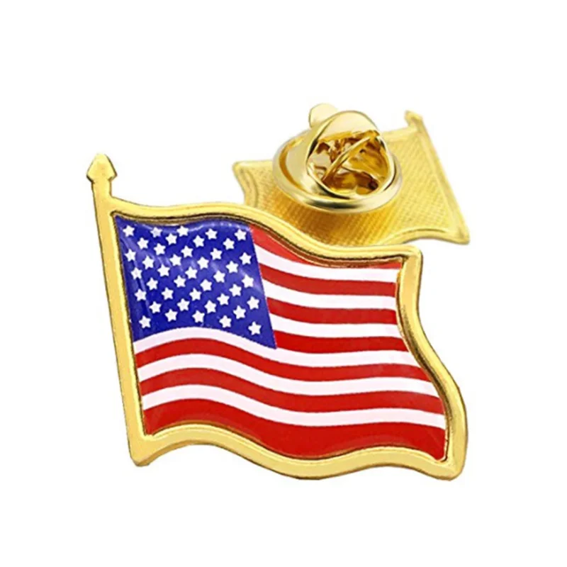RTS Wholesale Hard Soft Enamel Zinc Alloy China Australia Flags Badge Pins Metal Nation Country 3D Enamel Ready to Ship Flag Pin