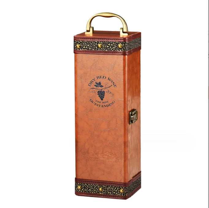 Custom Luxury  Foldable cardboard packaging liquor set champagne whisky red wine bottles glass wine paper gift Wine Box PU