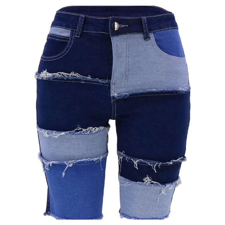Denim Women Short Waist Elastic Waisted Womens Summer Jean Black Booty Woman High Wasted Jeans Shorts