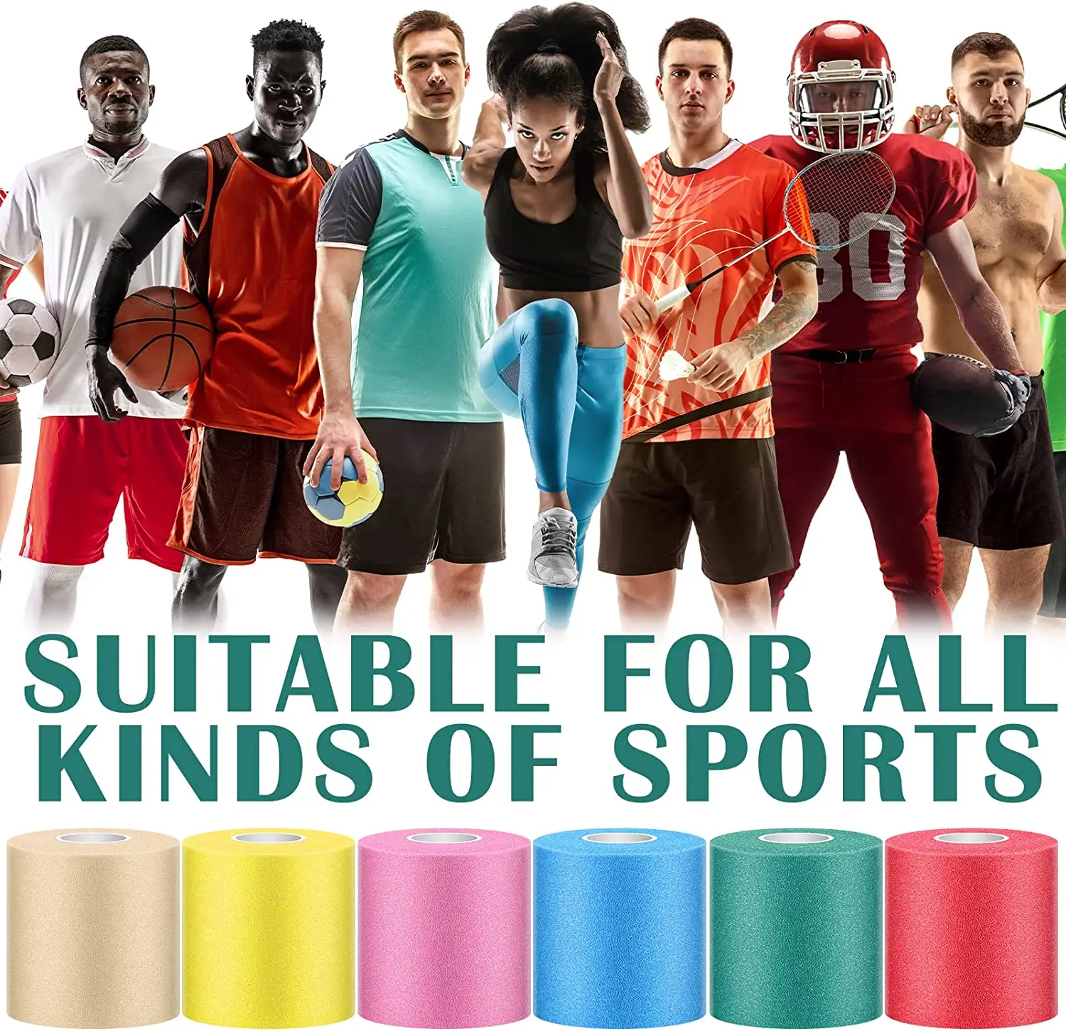 Aertuer elastic light free sample pre wrap pu foam bandage