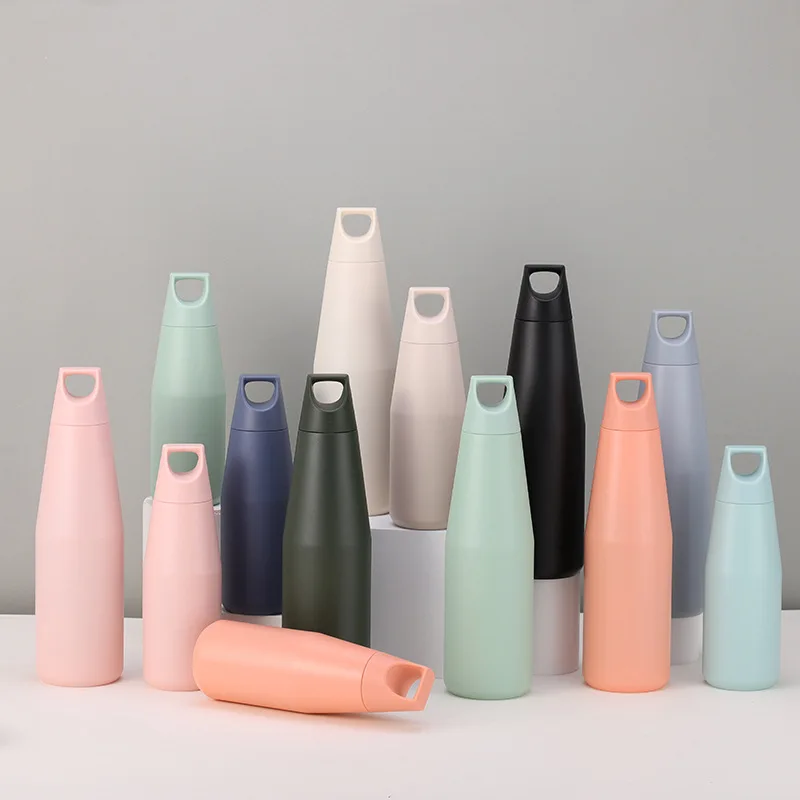 Custom 580ml 1080ml leakproof double wall vacuum large flask 316 stainless steel insulated thermal water bottle with handle