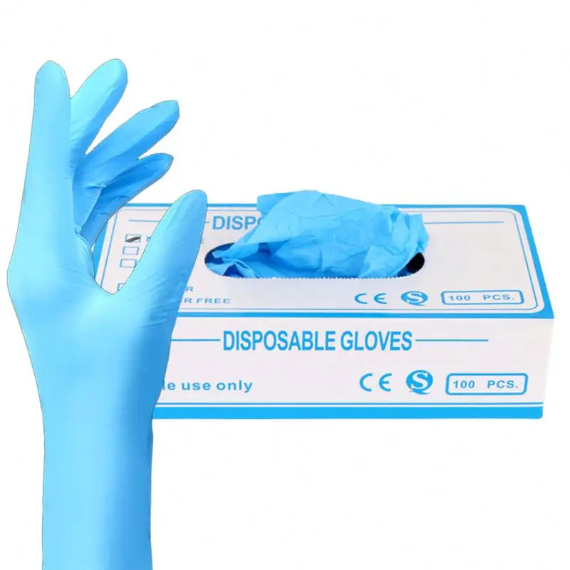 Anti Oil Polyester Knitted Foam Nitrile Gloves For Anti-Slip Cheap Powder-Free 4Mil Nitrile Gloves