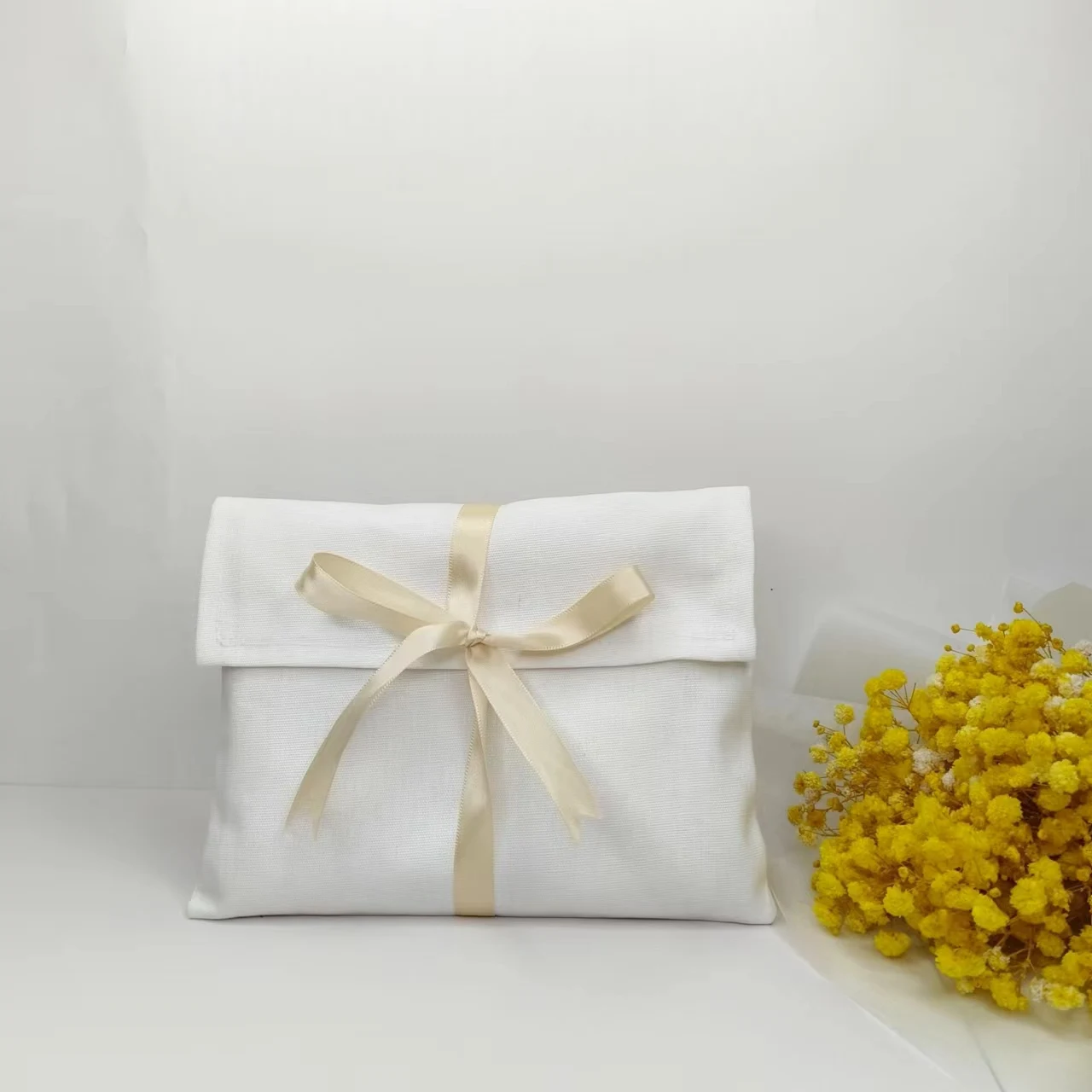 Luxury Reusable Custom Logo natural cotton Gift Packaging Pouch Organic Cotton Dust Cotton Envelope Bag