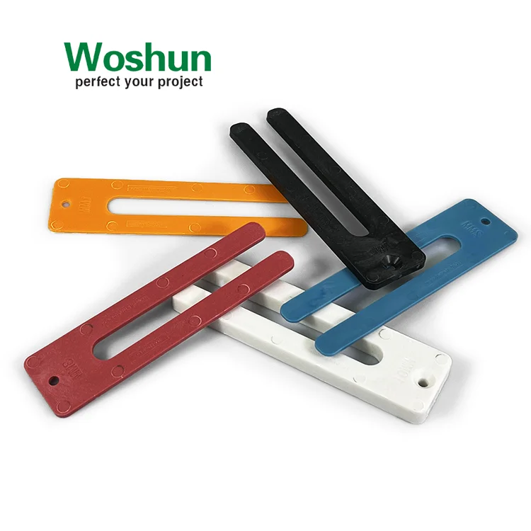 Woshun Horseshoe Packers Plastic Packers Construction Materials U Shaped Plastic Window Packer Shims Tile Spacers for Leveling