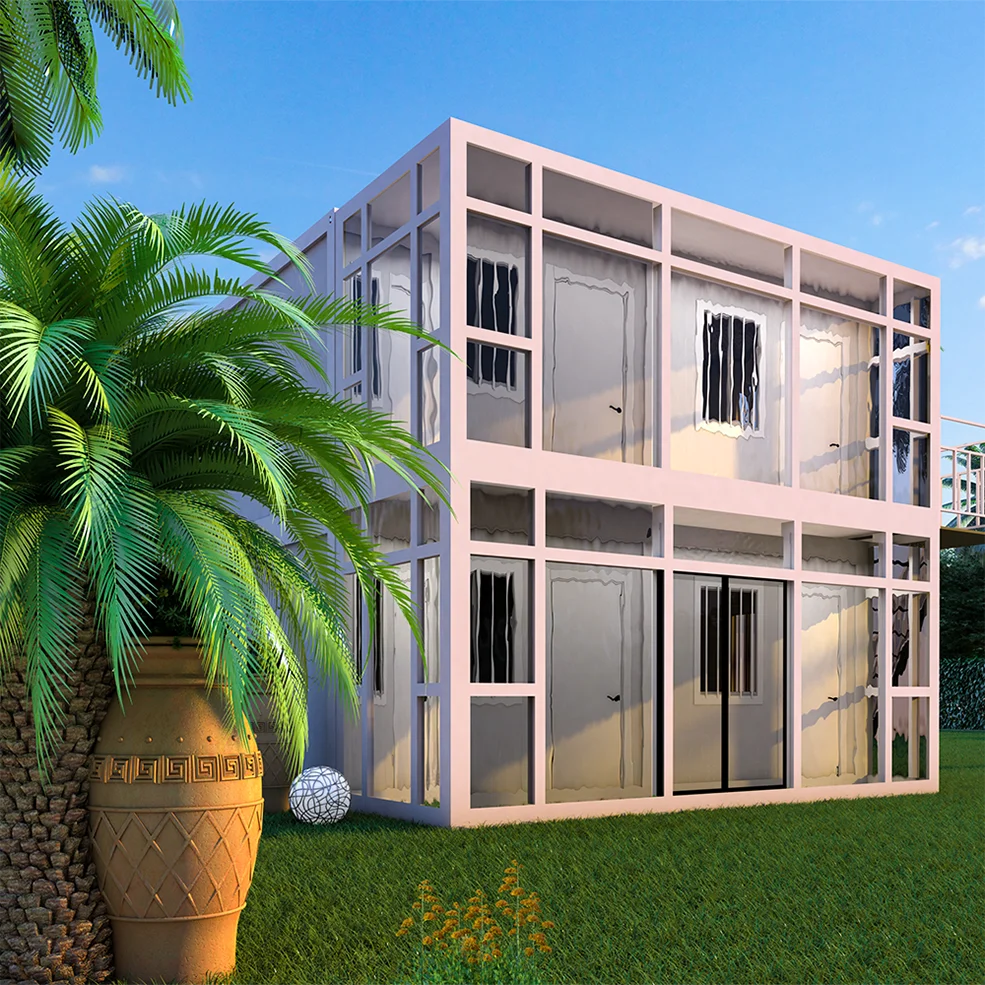 Luxury Modern Design Easy to install 2 Floor  Prefab Container House