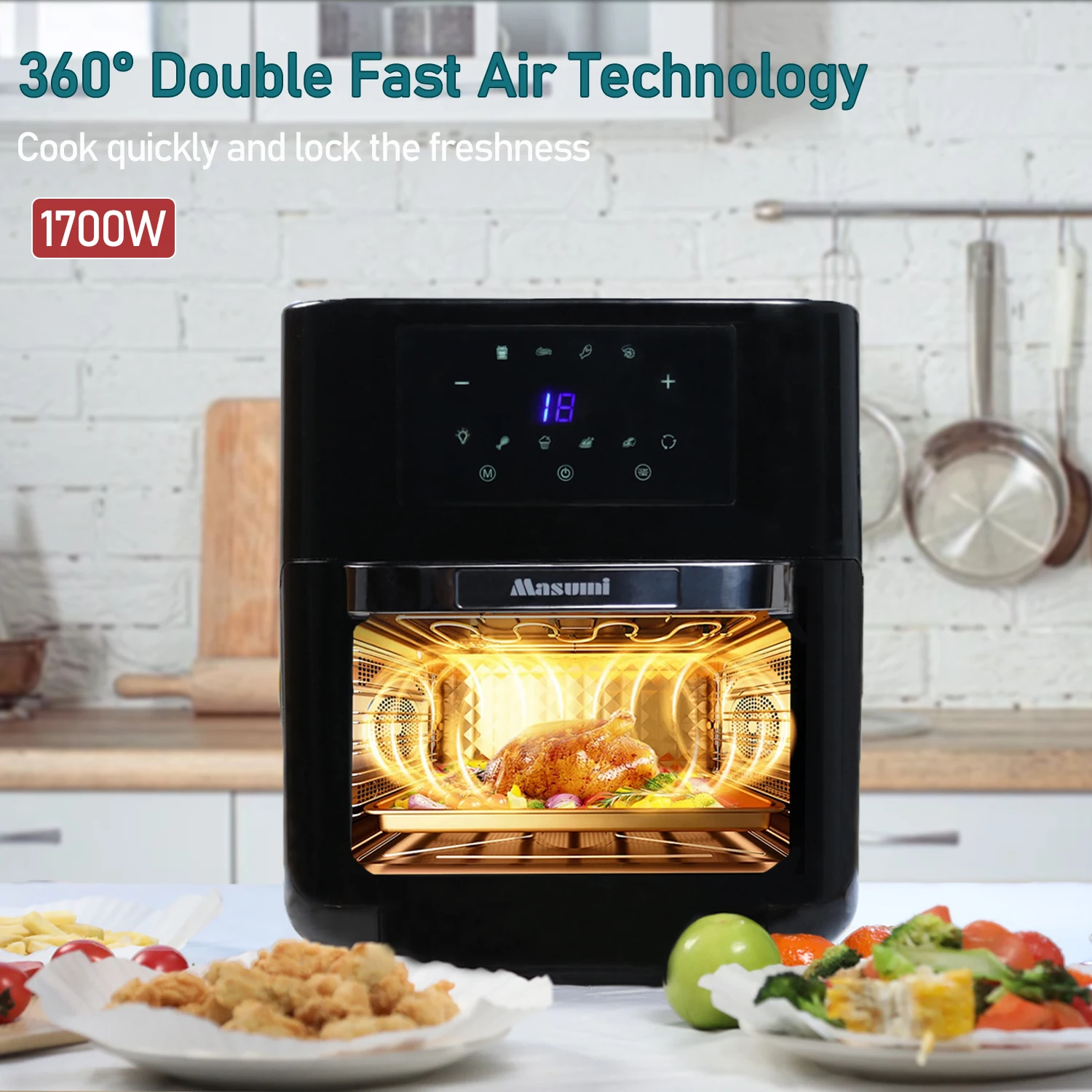 oil-free double small wholesale smart kitchen appliances 8l electr electric deep air fryers manufacturer digital air fryer oven