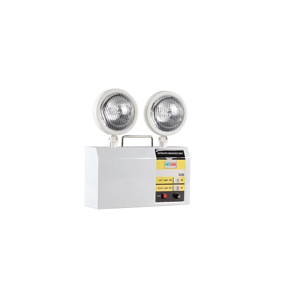 2x2W High Brightness LED Emergency Lamp Battery Rechargeable Two Spot Emergency Lights