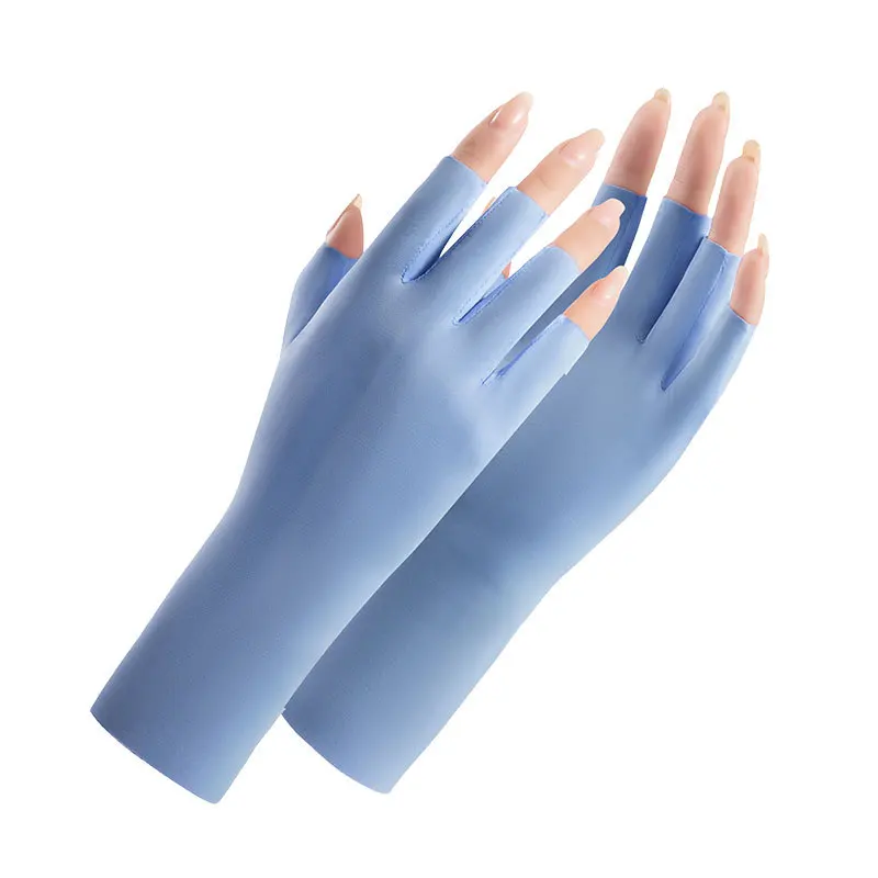 Anti UV Gloves for Gel Nail Lamp, UPF50+ Protection Gloves for Manicures, UV Sun Protection Gloves for Women
