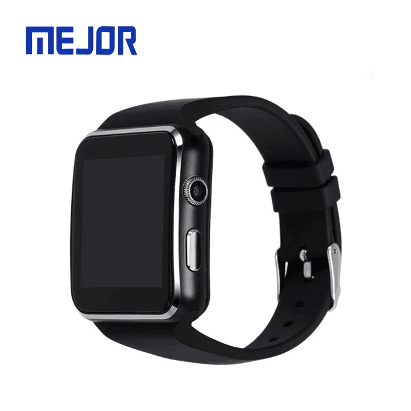 Soft black wearfit phone watches X6 mobile Reloj wrist band X7 orologio Sports rubber smartwatch
