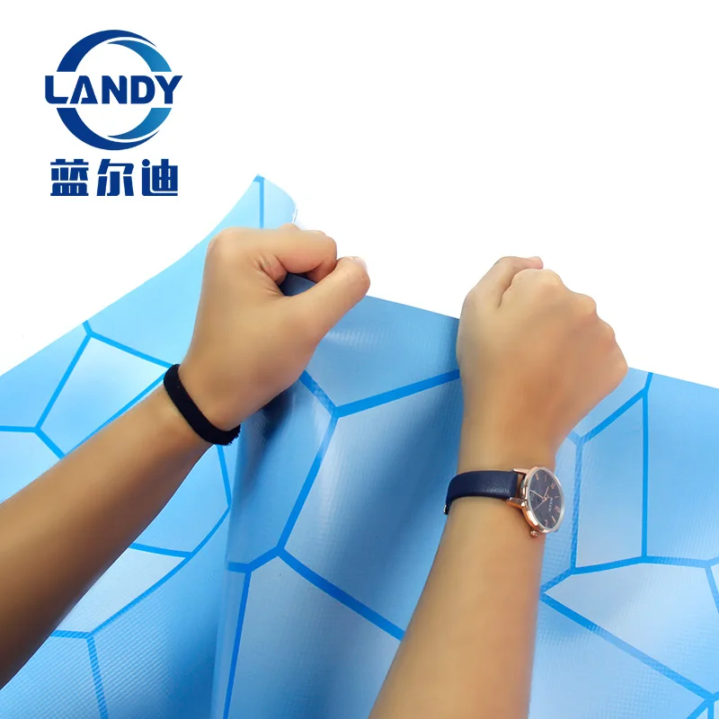 Landy Dark Blue Inground Swimming Pool Liners PVC Material for Large Hotel Swimming Pool