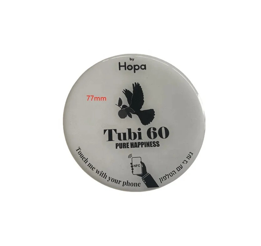 Factory Price Custom Hologram Waterproof Anti-Metal NFC RFID Chip Tag 30mm*30mm Diameter Self-Adhesive Sticker