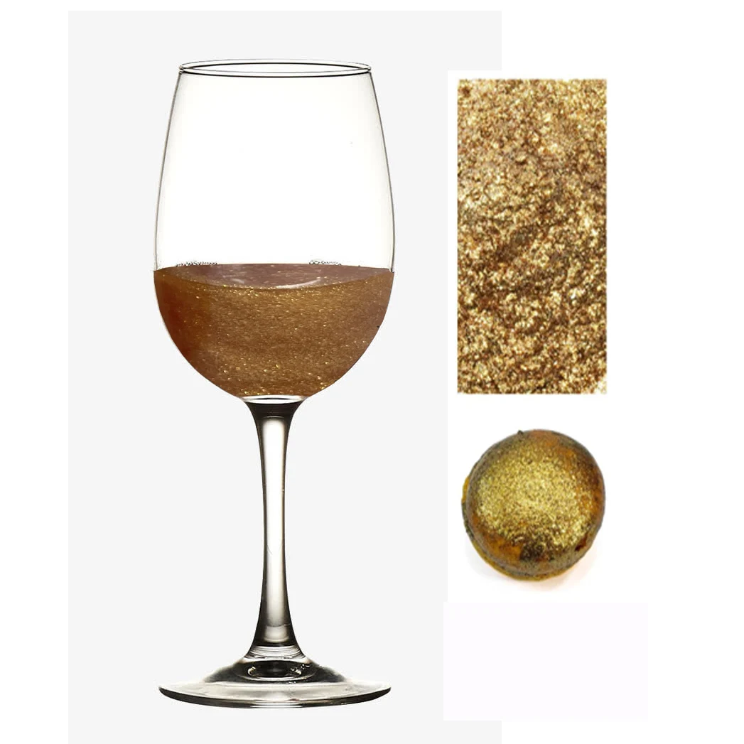 Wholesale Bulk Spray Food Grade Mica 15g Bottle All Natural Cockta Drink 24k Gold Dust Edible Glitter Cake Decoration Powder