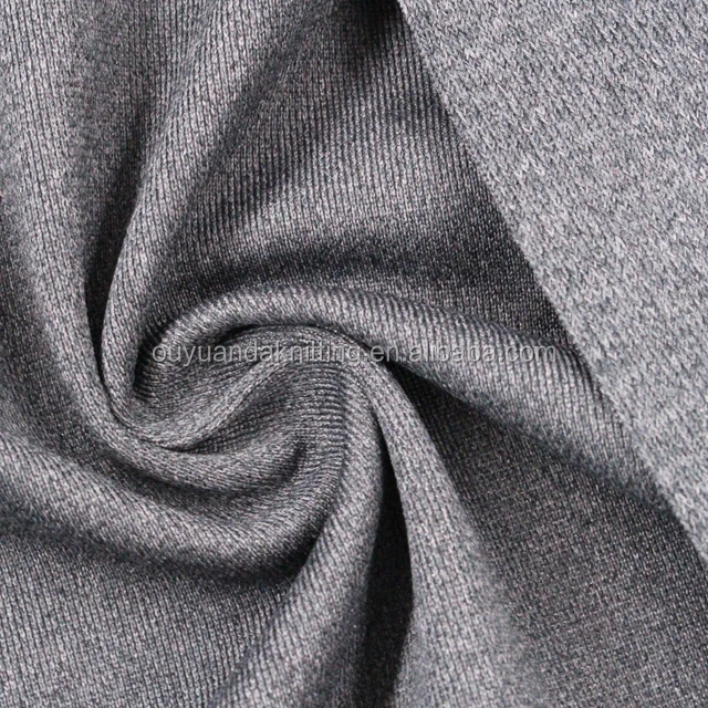 Warp Knitting DTY Polyester Two Tone Knit Fabric For Sport Suit/Gym Wear/Footwear