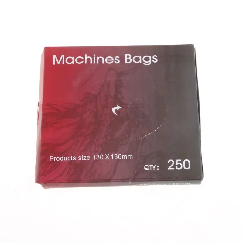  250pcs/lot 130*130mm Disposable Tattoo Machine cover Medical Plastic Bags for
