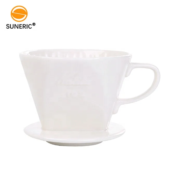 Compatible Cone 3 Hole Dripper Porcelain Manual Coffee Filter Cup 101/102 Pour Over Ceramic Coffee Dripper