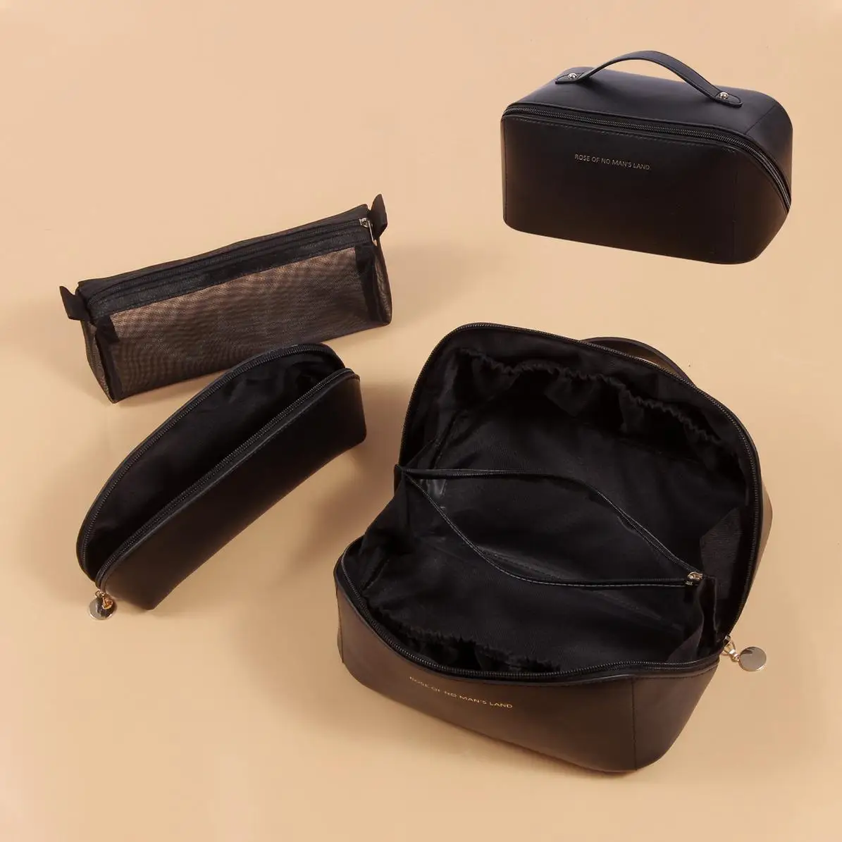 Qetesh Toiletry Bag With Handle Floral Waterproof Mini Large Capacity 2024 Zip Up Cute Fabric Dafel Bag For Travel With Whil