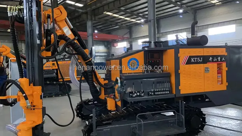 Hot selling in Russia gold mining machine KT5 down the hole drill rig for magnetic basalt