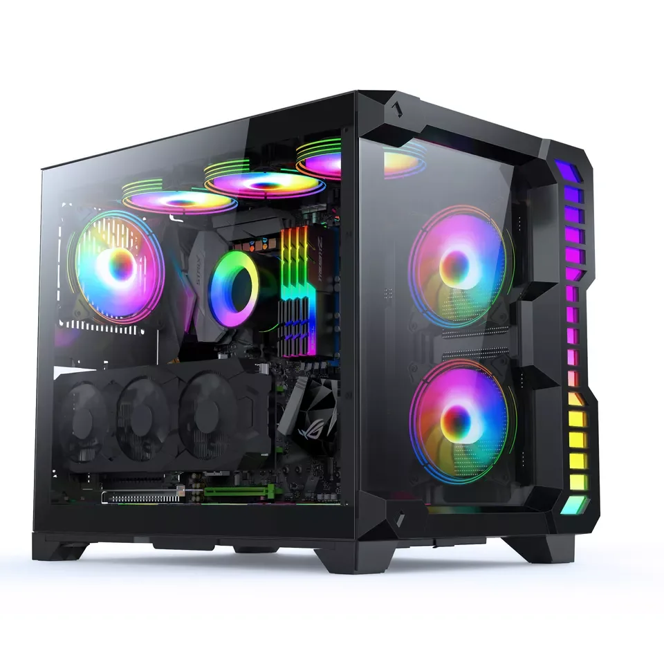 Hot Sale thickness 0.8-1.2mm Desktop PC Computer Case Gaming PC Case with RGB Fan