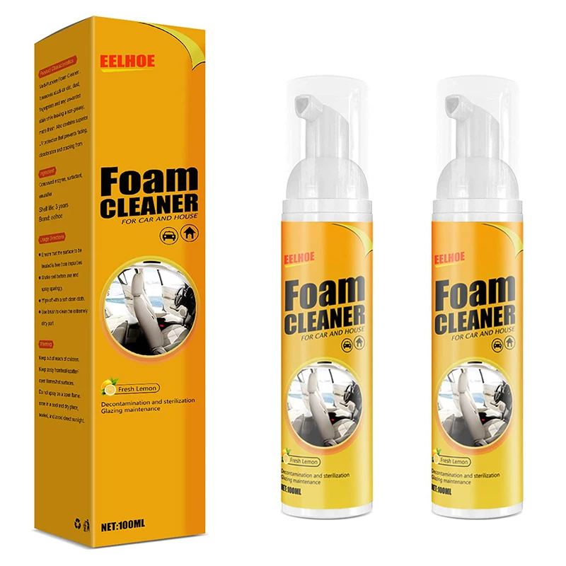 30ml oil stain cleaner waterless car wash foam cleaner multipurpose decontamination foam stem cleaner for car interior