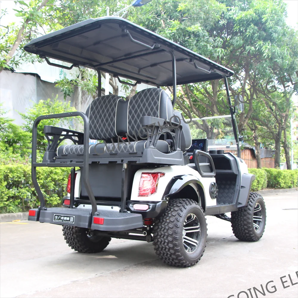 Ithium Battery 48V Golf Car 12V-300W 5Kw 4 Seater Lifted Golf Electric Car 2950*1340*2050Mm