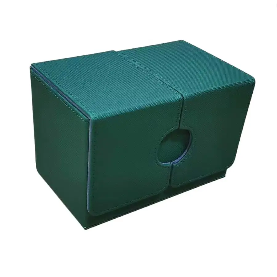 Factory Hot Sell Pu Strong Magnetic Collectible Card Case 200+ Card Storage Box Card Deck Box with Dice Tray for MTG TCG CCG