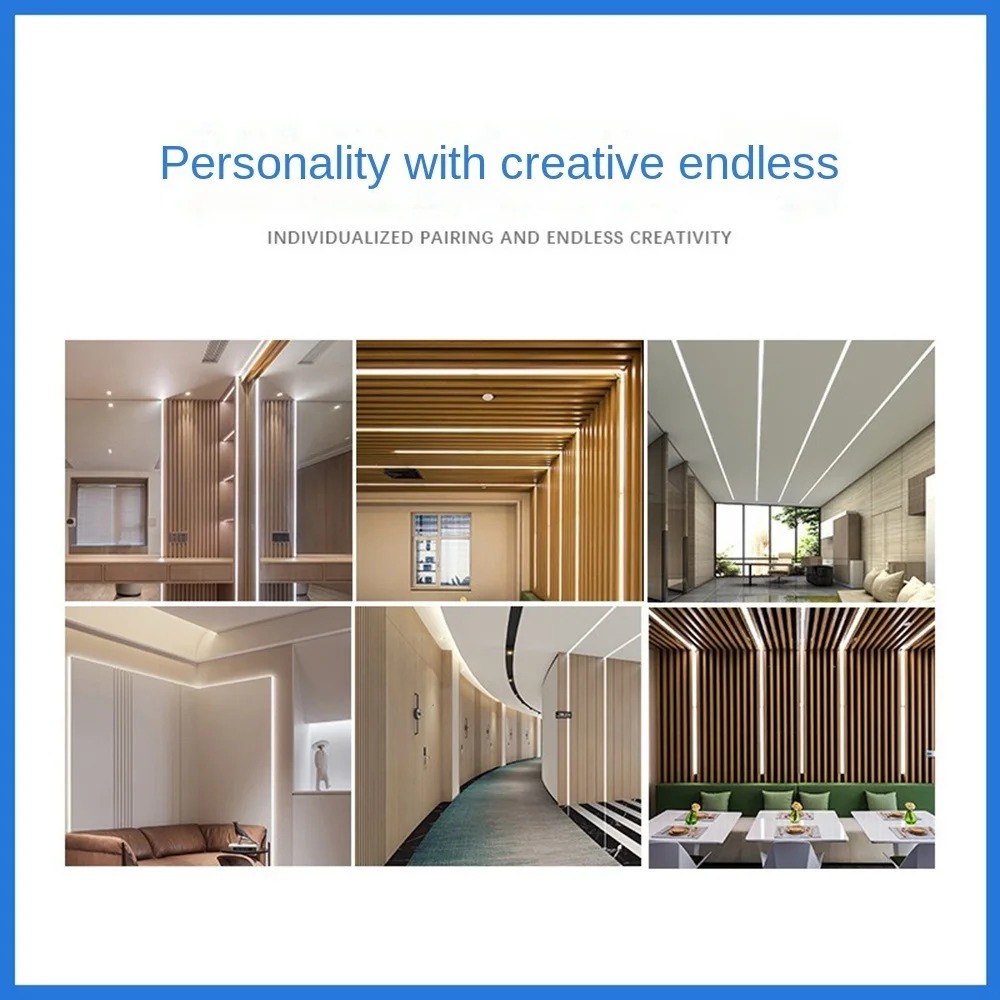 For ceiling bar Lighting strips recessed linear profil alu channel drywall gypsum wall plaster in aluminium led profile