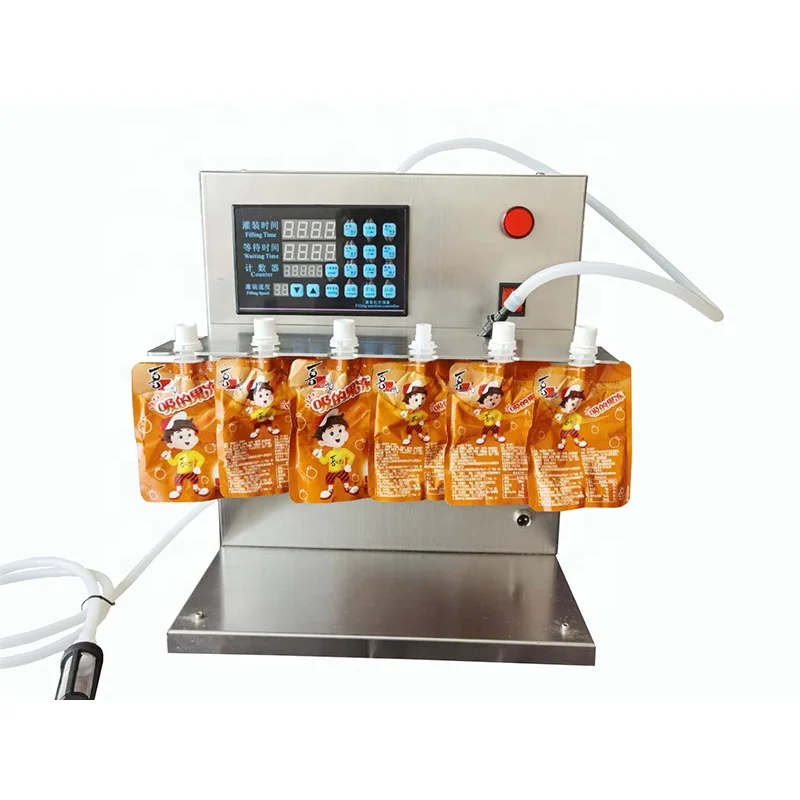 Electric Water Softdrink Liquid Filler Liquid Make Up Oil stand up bag Filling Machine