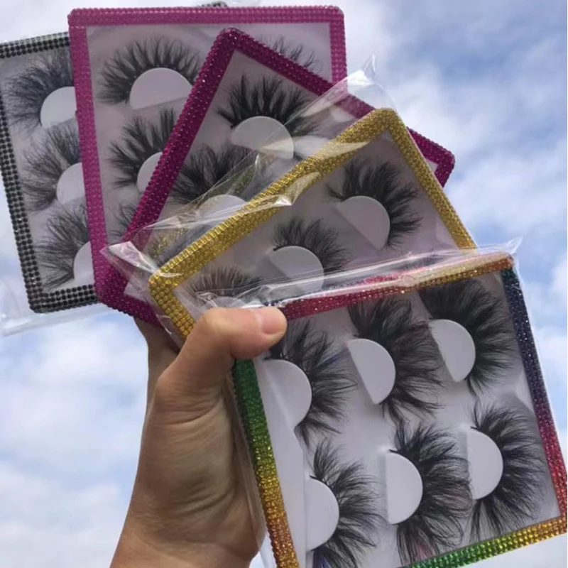 25mm Eyelashes Mink 25 Mm 3d Mink Lashes Bulk Wholesale Natural Dramatic False Eyelashes With Free Eyelash Boxes Packaging