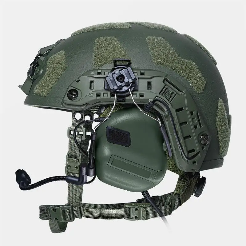 High-Density Aramid Fiber Kevlar Forest Fire Helmet with Ops-Core Fast System,UHMWPE Shell and Mich Tactical Helmet Design