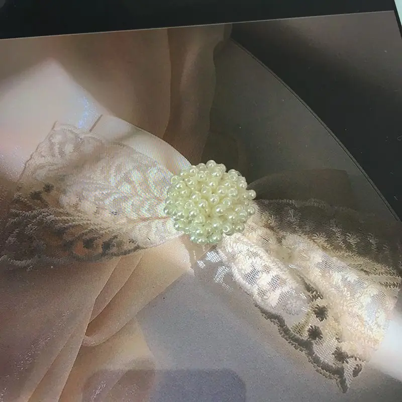 New disc hand beaded pearl flowers hand beaded DIY bow flower core hairpin decorative accessories
