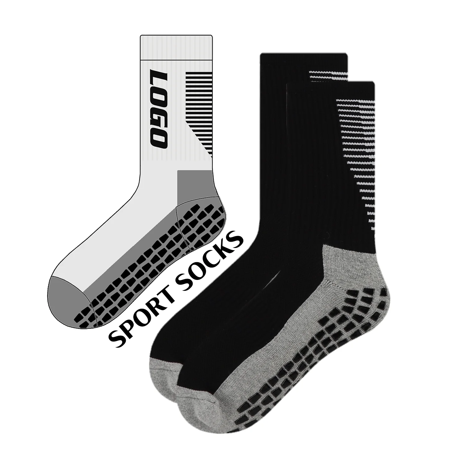 Free Samples Grip Socks Soccer Athletic Anti Slip Socks Soft Breathable Football Sports Grip Socks