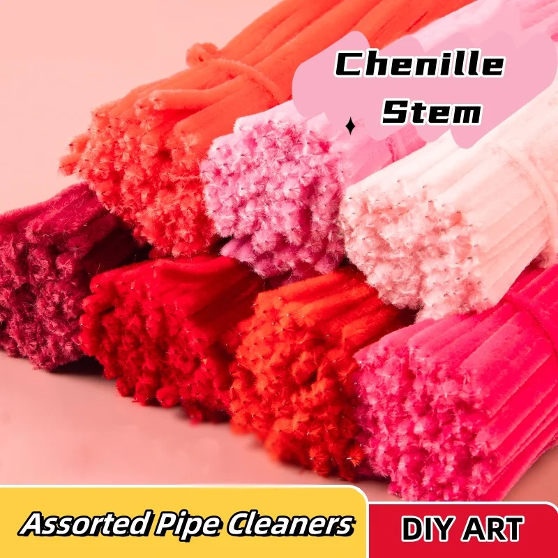 Multiple Colors Pipe Cleaners craft chenille stems 100 Pieces Chenille Stems fuzzy wire pipe cleaner new color stems chenille