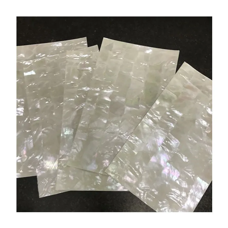 Natural white sea shell mop sheet aa grade new zealand abalone flexible shell sheet mother of pearl for kitchen design
